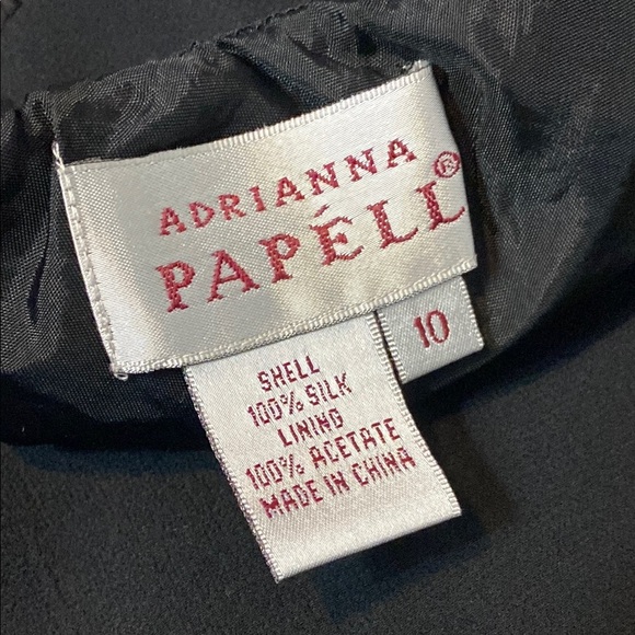 Vintage Y2K Adrianna Papell 100% Silk Black Ruffled Pencil Skirt - Picture 3 of 5